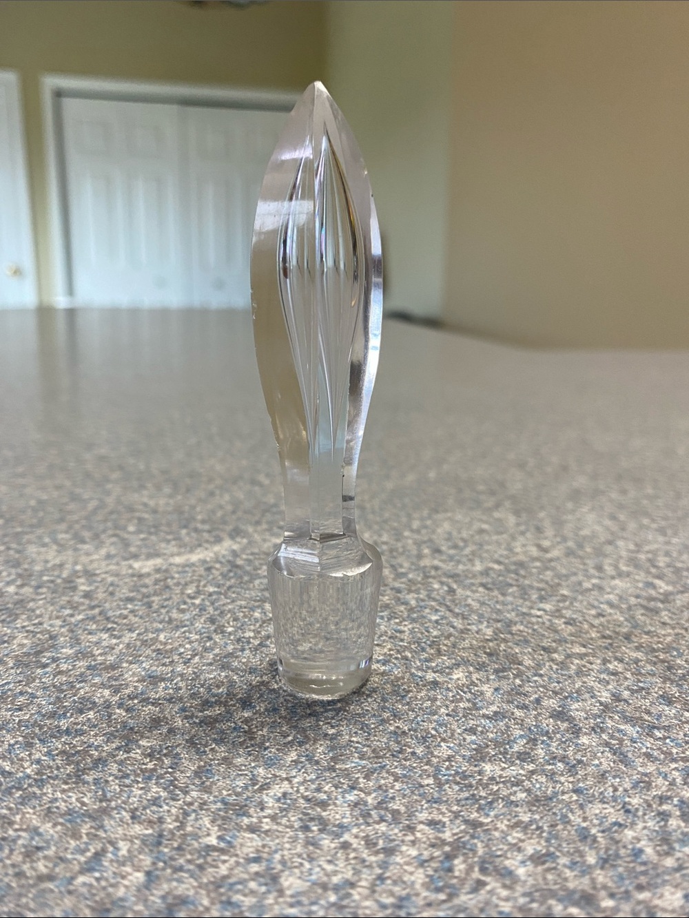 Clear Crystal-Look Decorative Bottle Stopper Topper Vintage